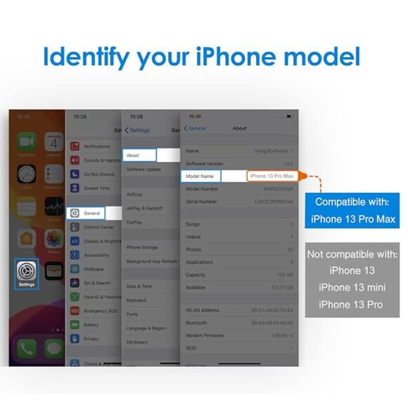 JETech iPhone 13 Pro Max 6.7" Magnetic Case and Tempered Glass-NIB - Picture 5 of 7